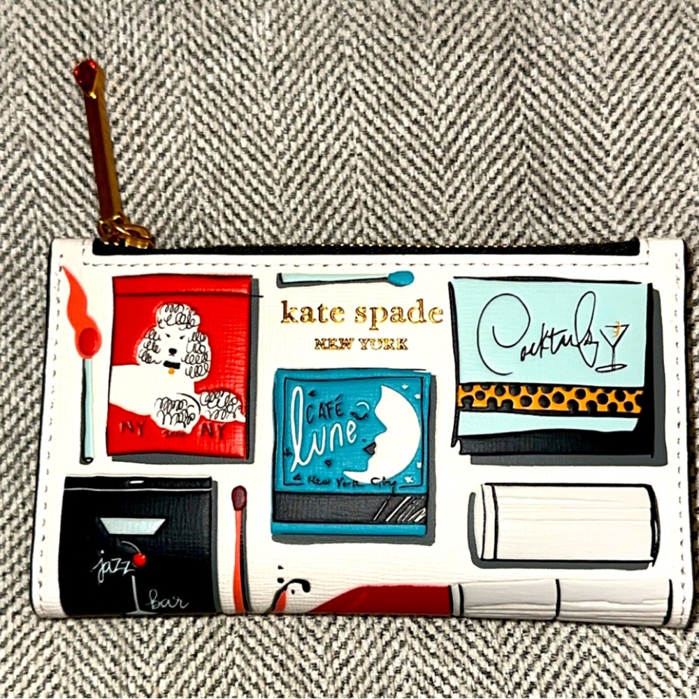 Kate spade Morgan matchbox embossed small bifold wallet